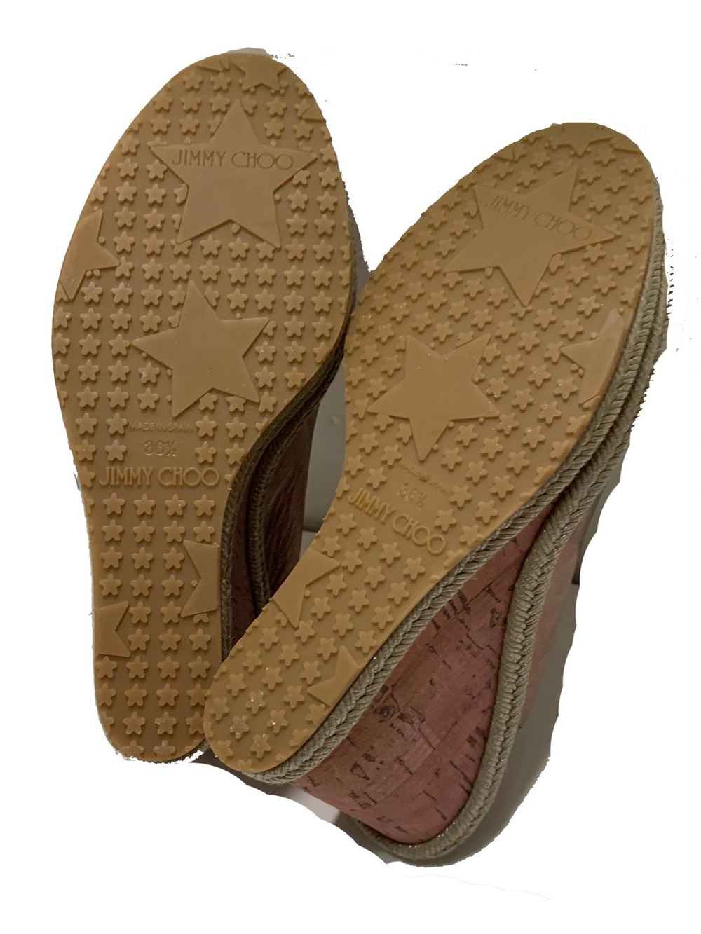 Jimmy Choo Metallic Bronze Peep-Toe Wedge Sandals - Picture 8 of 8
